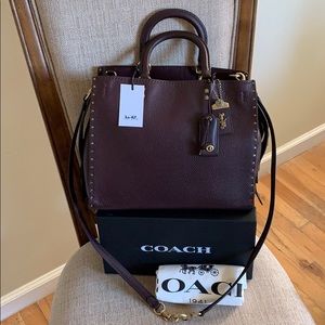 Coach 1941 Rogue with Rivets Oxblood 30457. NWT